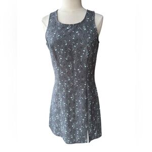 Y2K No Boundaries Floral w/Small Front Hem Slit, Mini‎ Dress